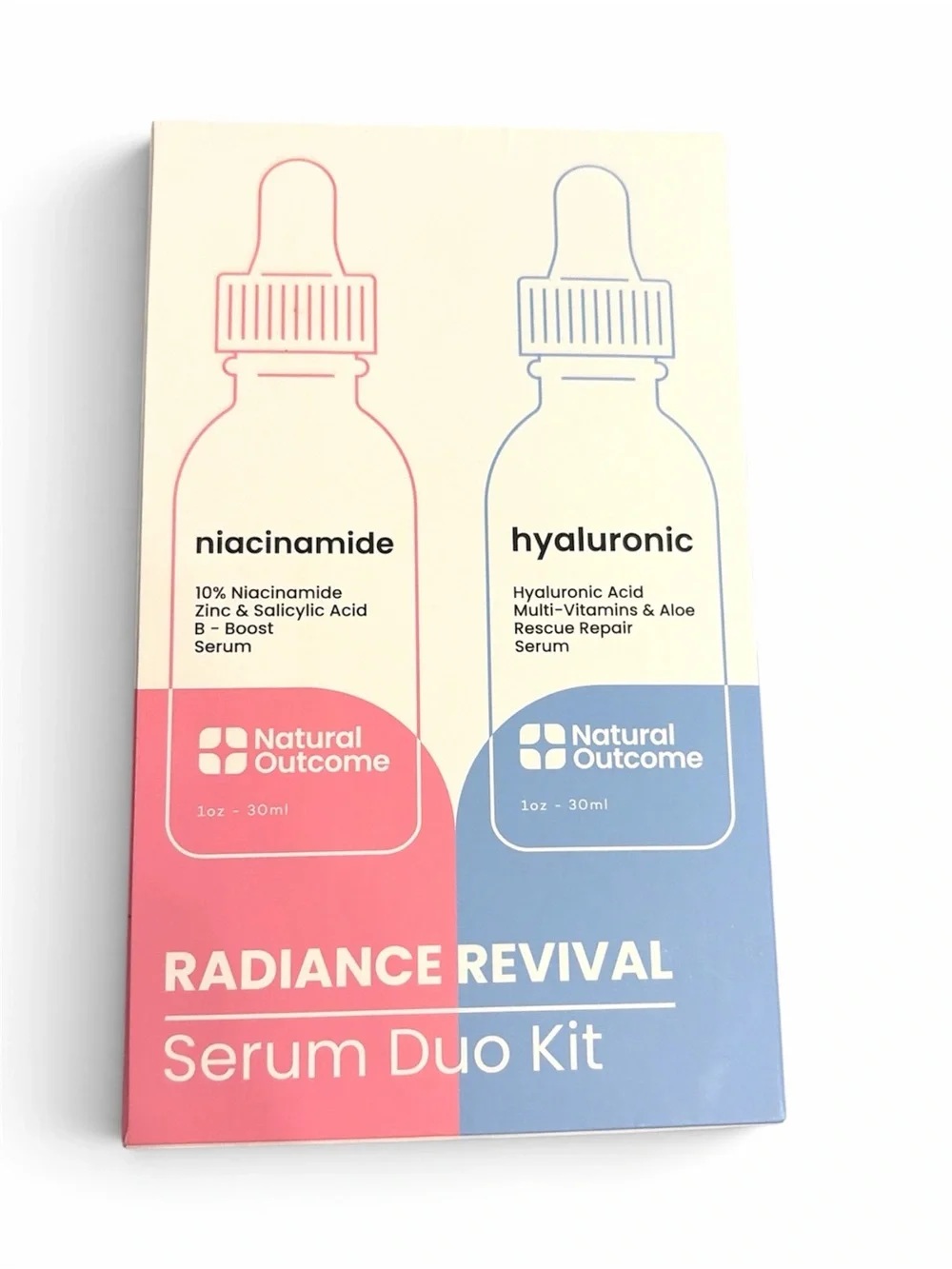 Natural Outcome Radiance Revival Serum Duo Kit New